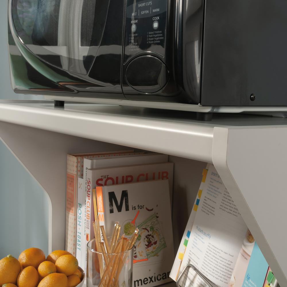 Microwave/Kitchen Cart Modern Grey. Picture 5