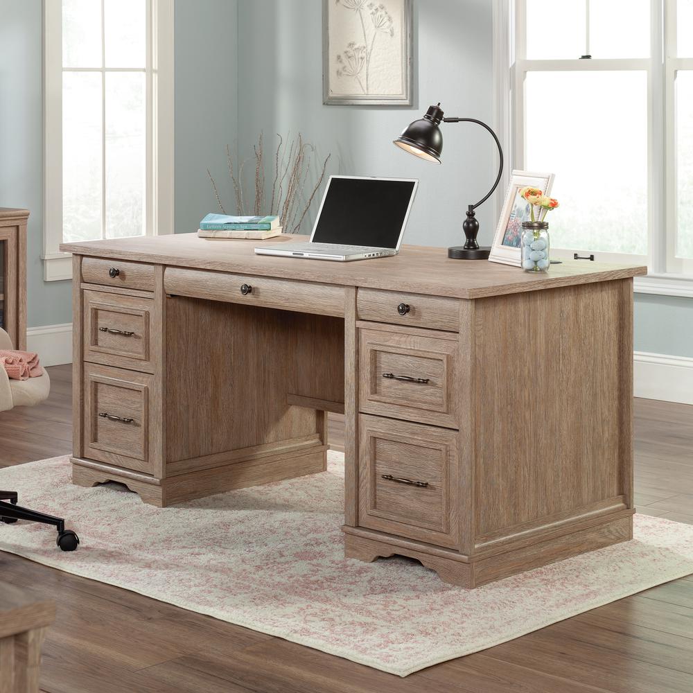 ROLLINGWOOD COUNTRY DOUB PED DESK A2. Picture 4