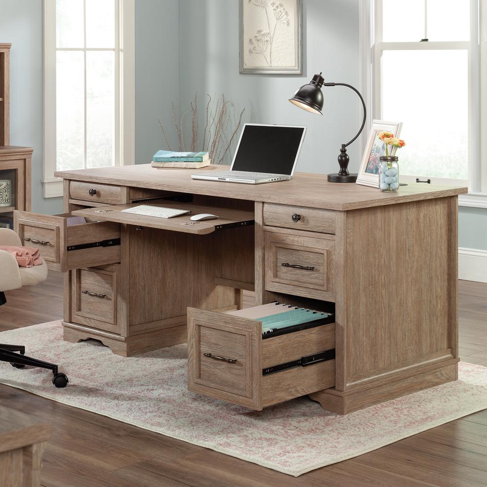 ROLLINGWOOD COUNTRY DOUB PED DESK A2. Picture 6