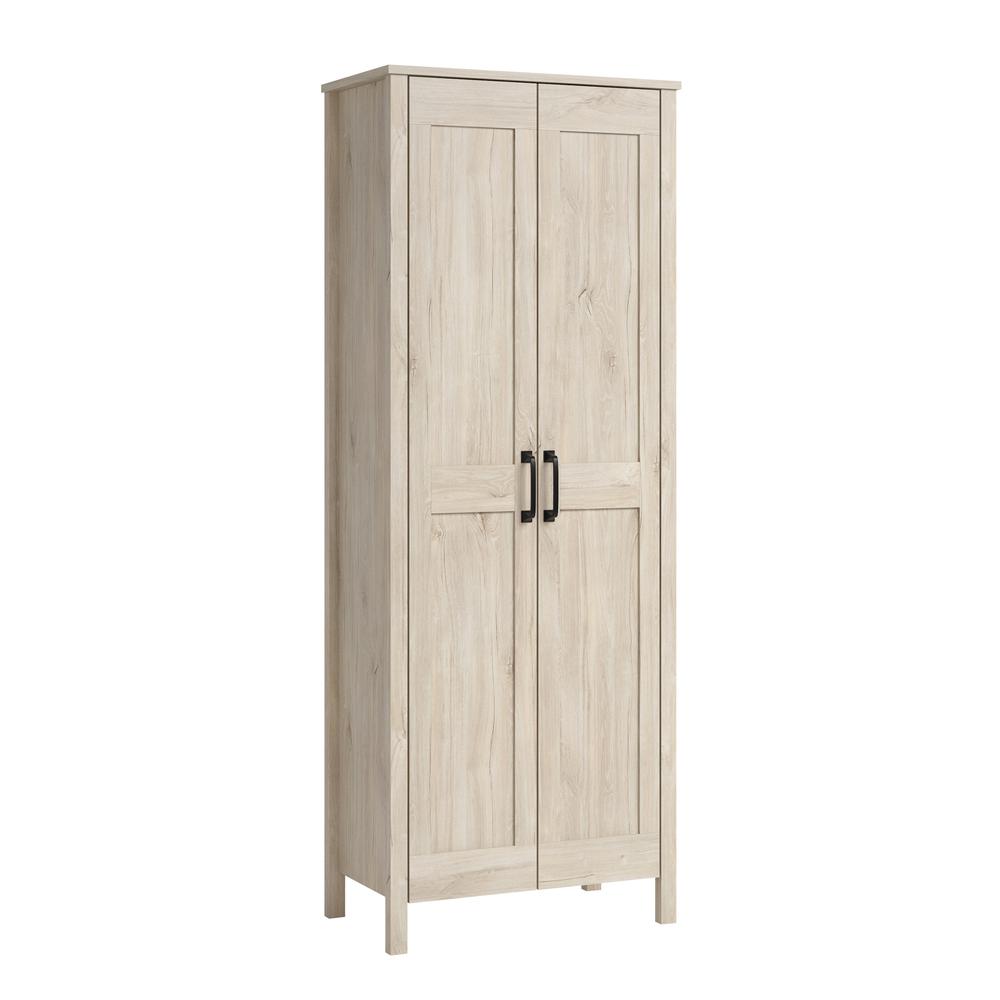 2-Door Storage Cabinet Chalk Oak. Picture 1
