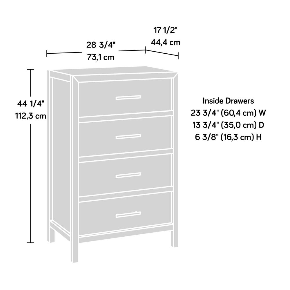 Pacific View 4 Drawer Chest Prime Oak. Picture 10