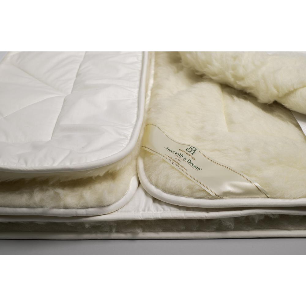 Sleep & Beyond Washable and Reversible Wool Mattress Pad - Cal King