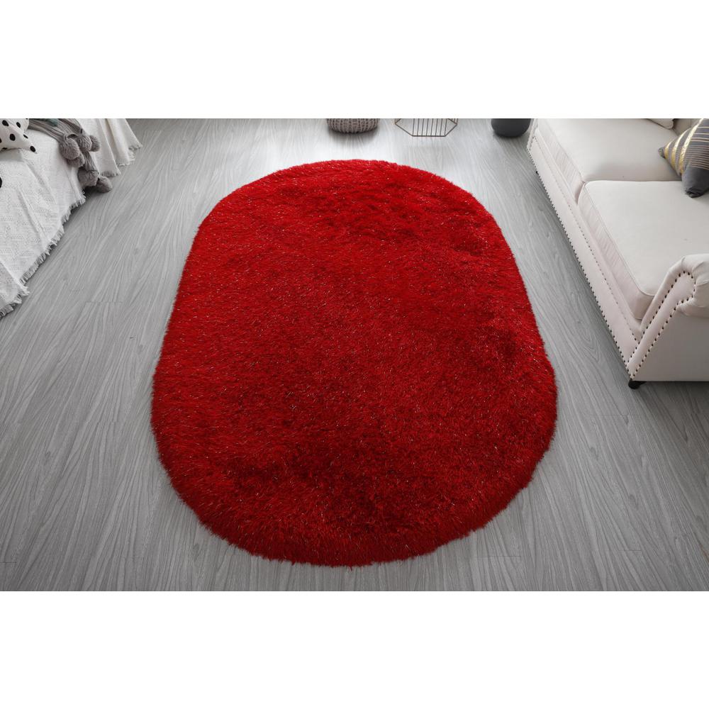 MANHATTAN  RED   MH04  5' X 8' OVAL. Picture 3