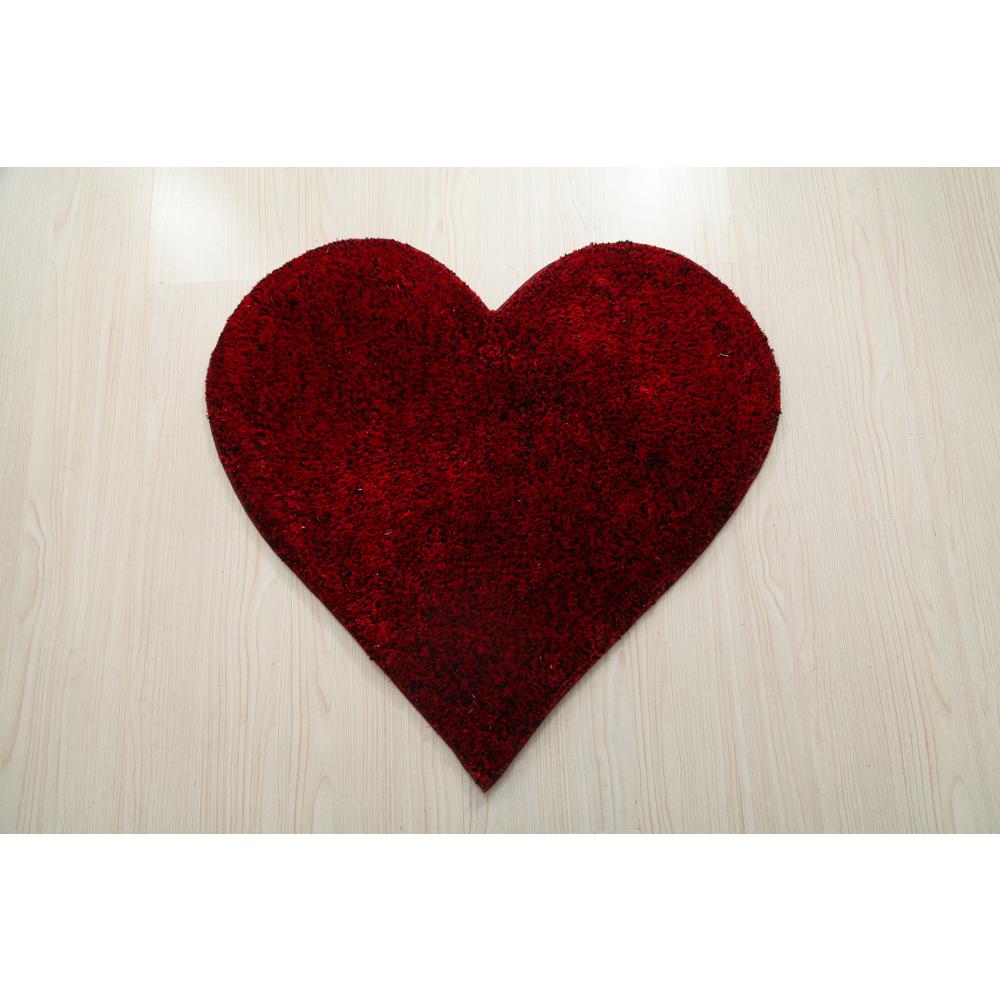 HEART RED/BLACK  2'4 X 2'4. Picture 1
