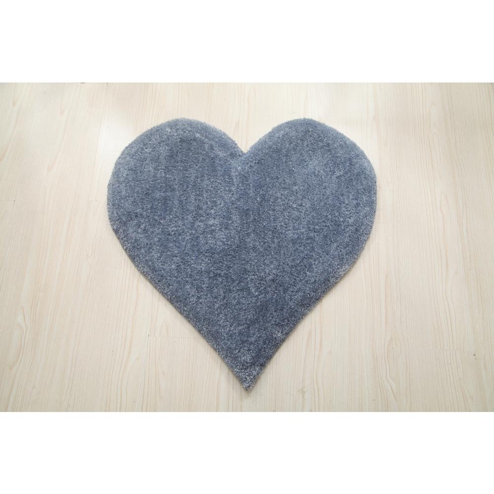 HEART SILVER/GREY  2'4 X 2'4. Picture 1