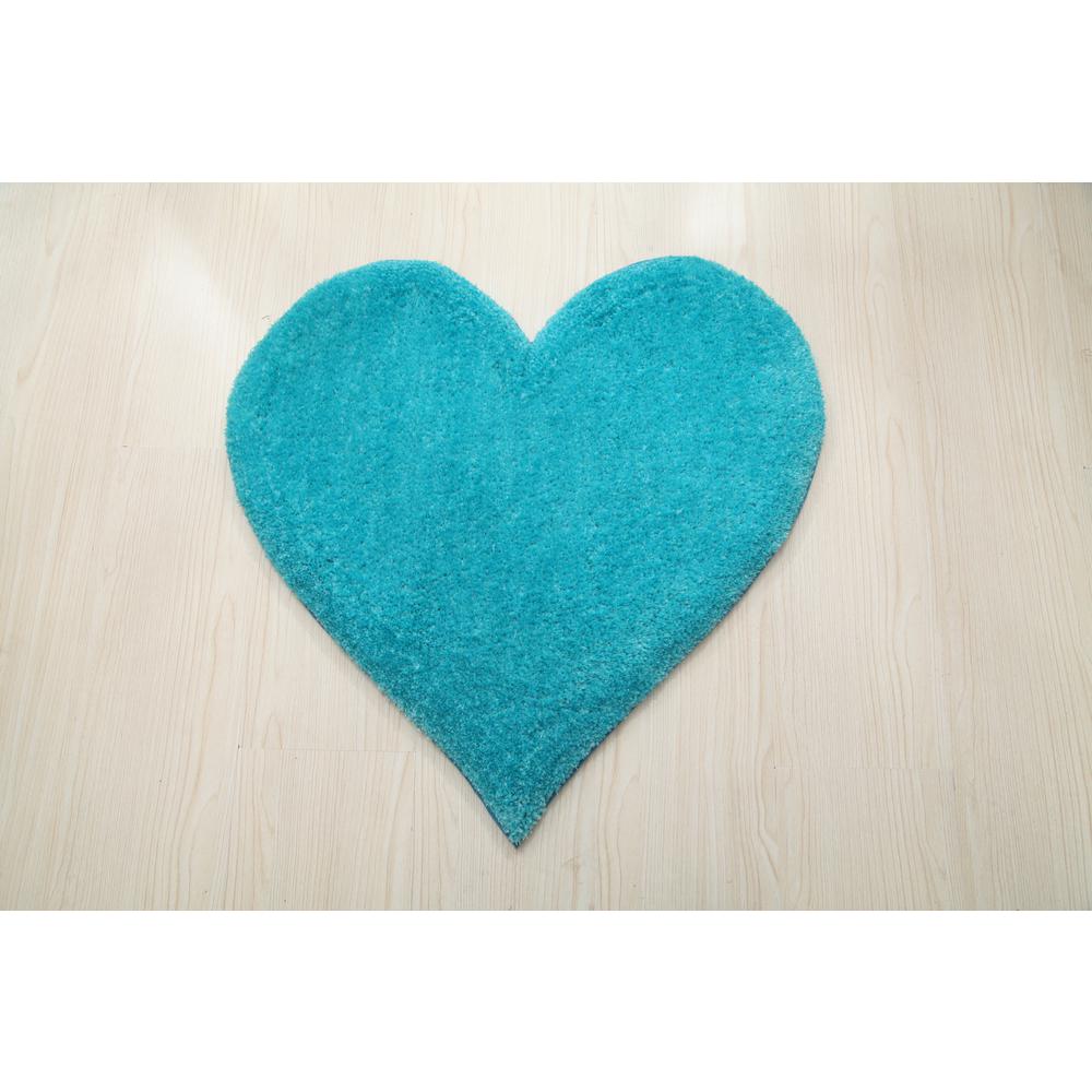 HEART BLUE  2'4 X 2'4. Picture 1