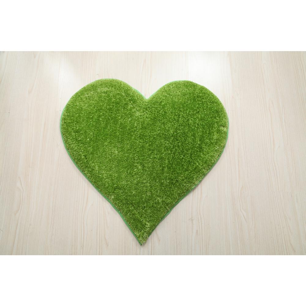 HEART GREEN  2'4 X 2'4. Picture 1