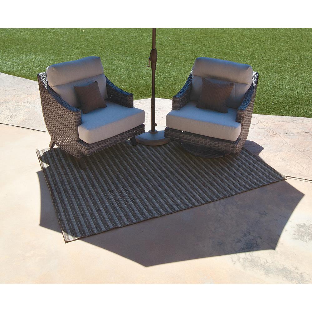 Outdoor Rug, Ridge - Charcoal. Picture 3