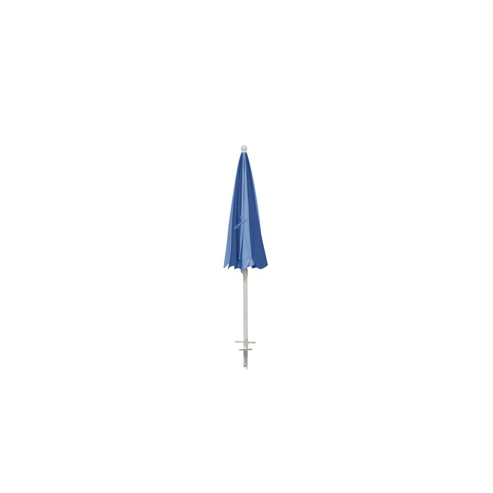 Tahiti 6.5' Beach Umbrella with Fiberglass Ribs, Ocean Blue / Ice Blue White. Picture 5