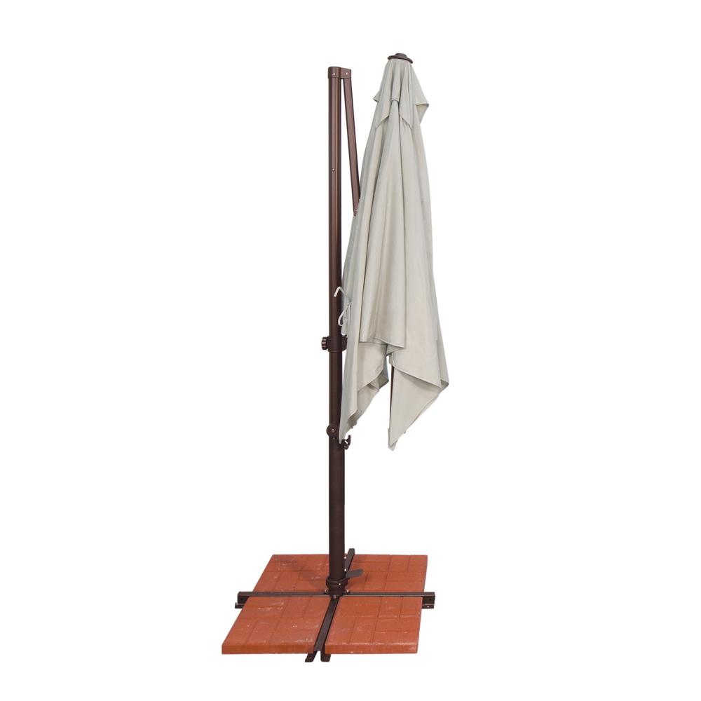 Skye 8.6' Square, with Cross Bar Stand, Really Red Bronze. Picture 5