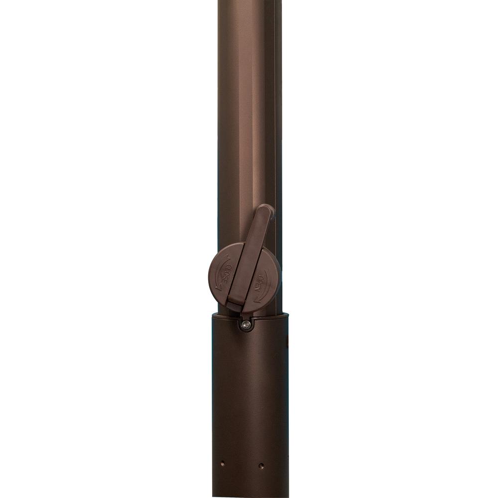 Skye 8.6' Square, with Cross Bar Stand, Really Red Bronze. Picture 6