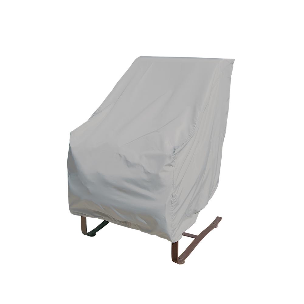 High Back Chair With Elastic, Grey  Protective Cover. Picture 1