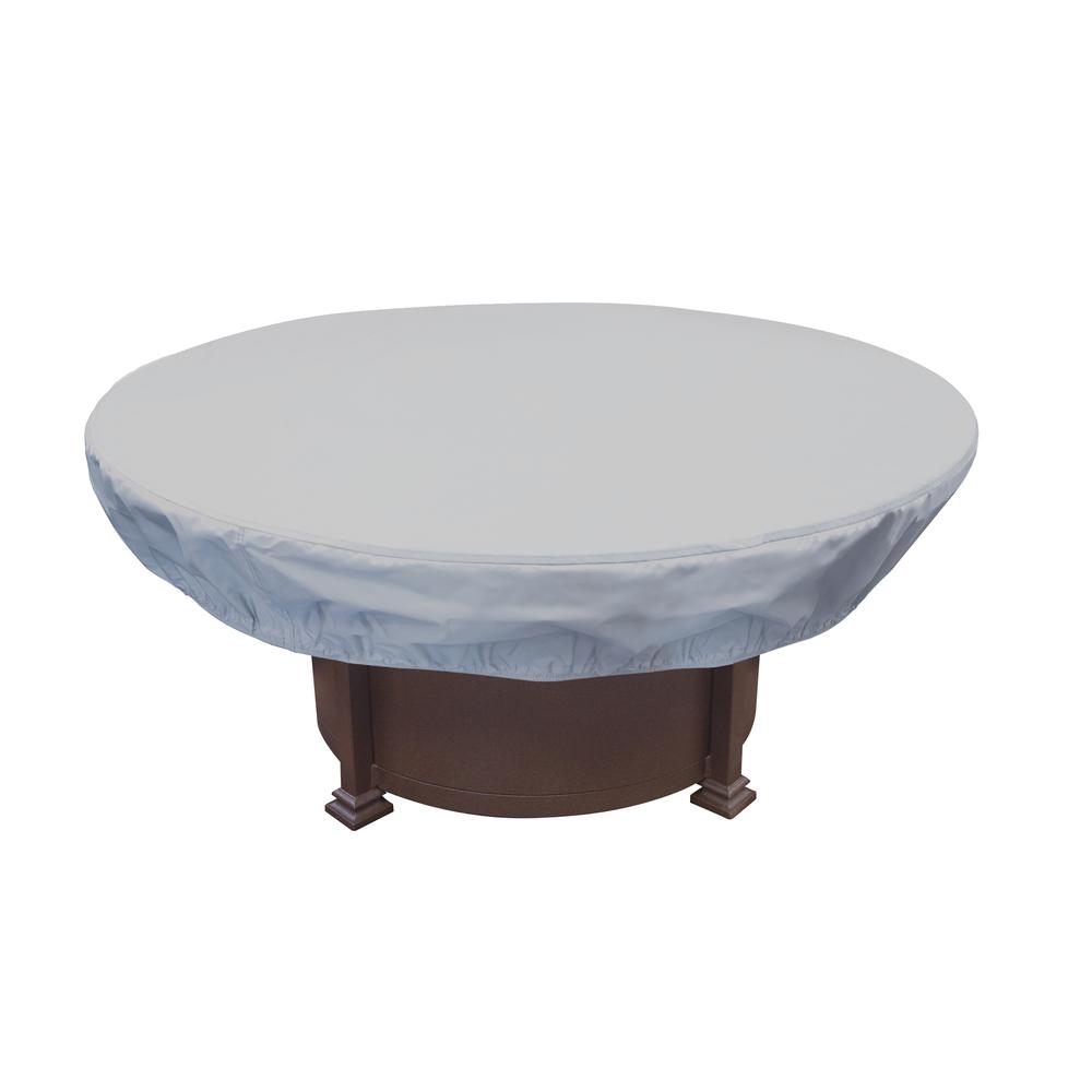 48" Round Fire Pit / Ottoman, Grey  Protective Cover. Picture 1