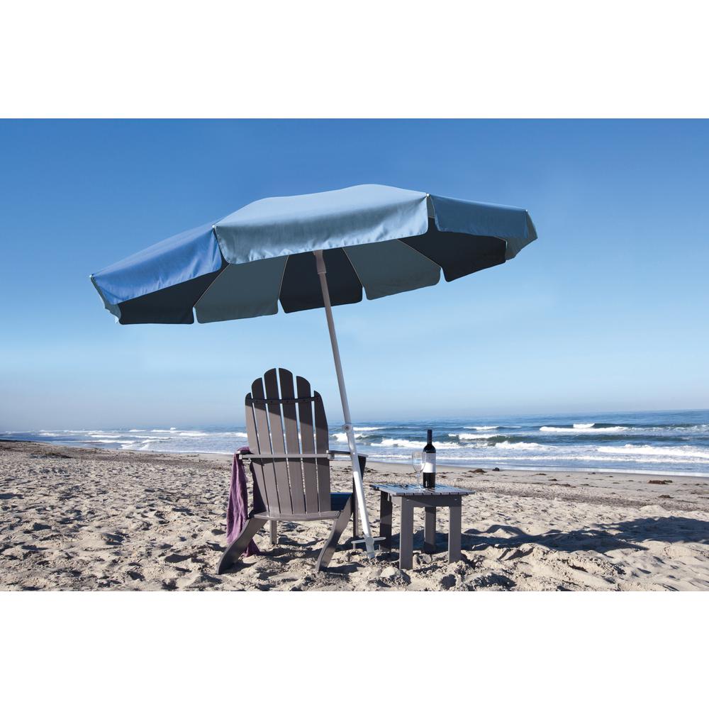 Tahiti 6.5' Beach Umbrella with Fiberglass Ribs, Sea Spray White. Picture 7