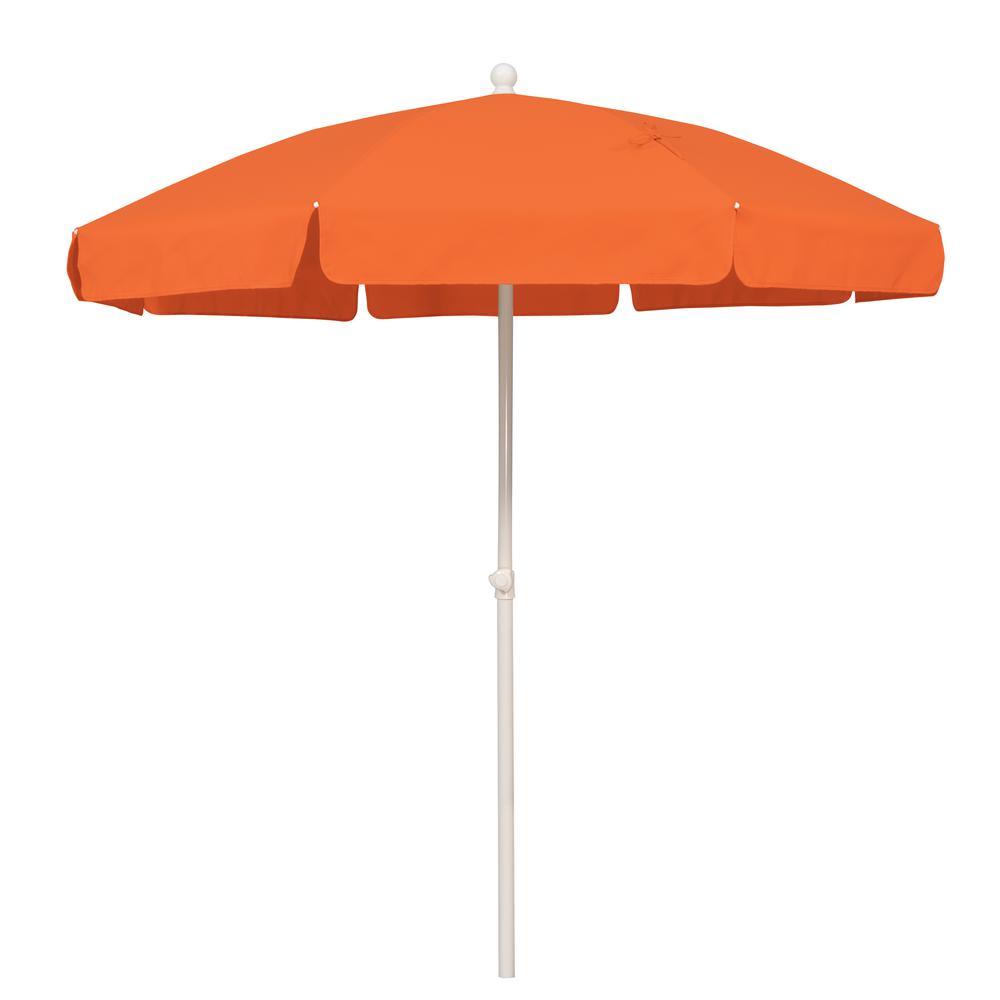 Tahiti 6.5' Beach Umbrella with Fiberglass Ribs, Citrus White. Picture 1