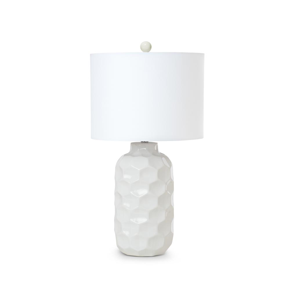 Cordelia 30" White Ceramic Table Lamp, (Set of 2). Picture 1