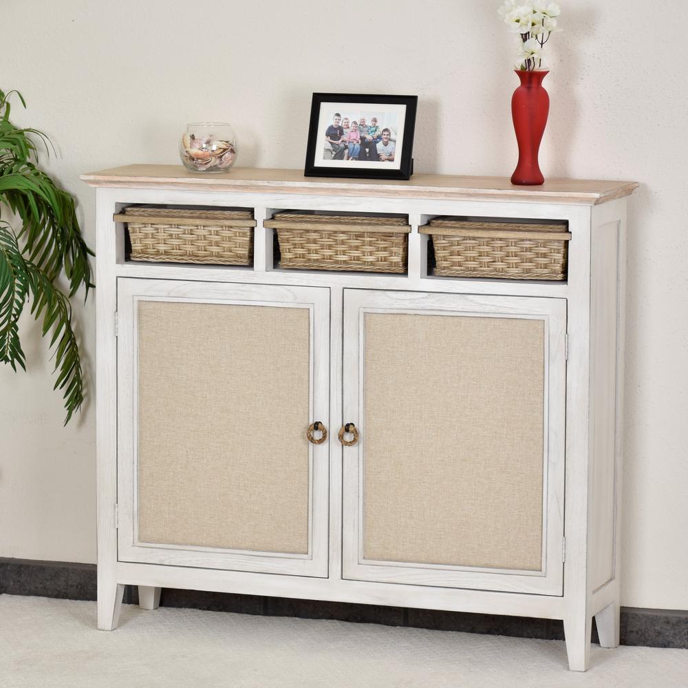 Captiva Island Entry Cabinet with Baskets. Picture 1