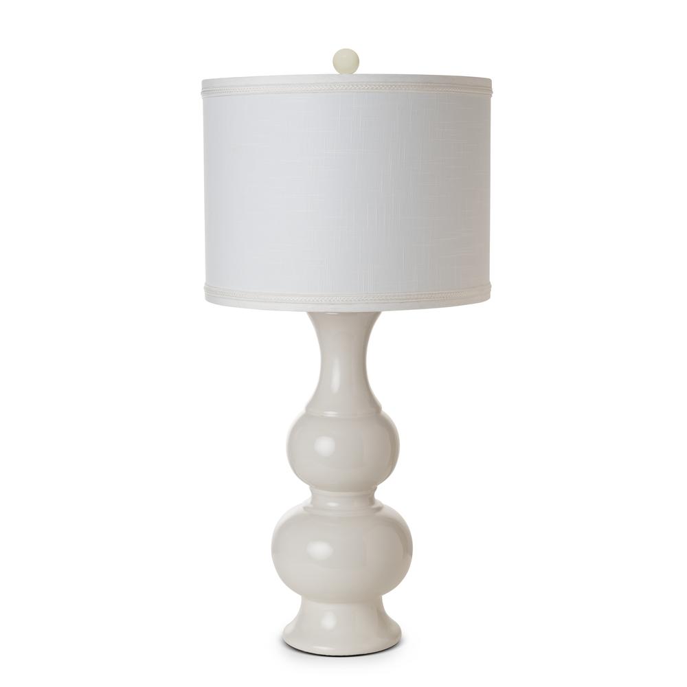 Warley 34" White Ceramic Table Lamp, (Set of 2). Picture 3