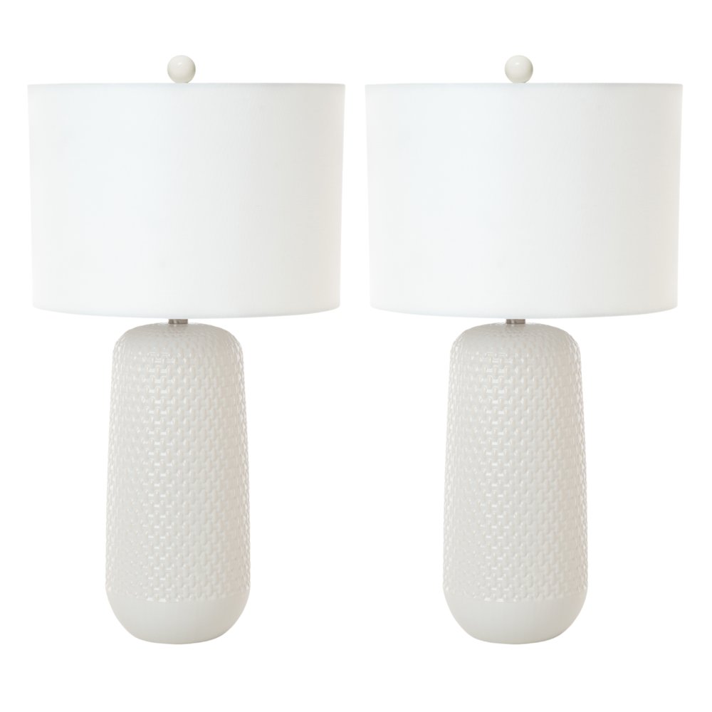 Marlin 30" White Ceramic Table Lamp, (Set of 2). Picture 1