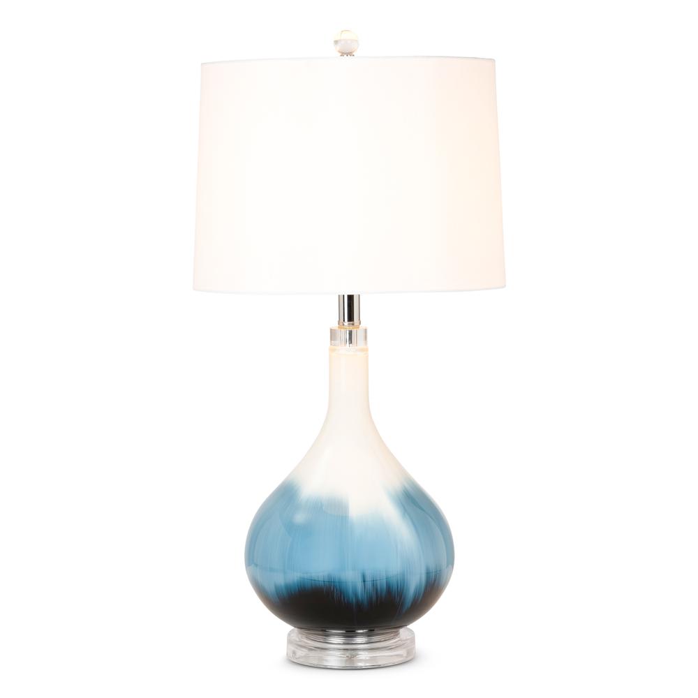 Ombre 28" Blue Tone Glass Table Lamp, (Set of 2). Picture 1