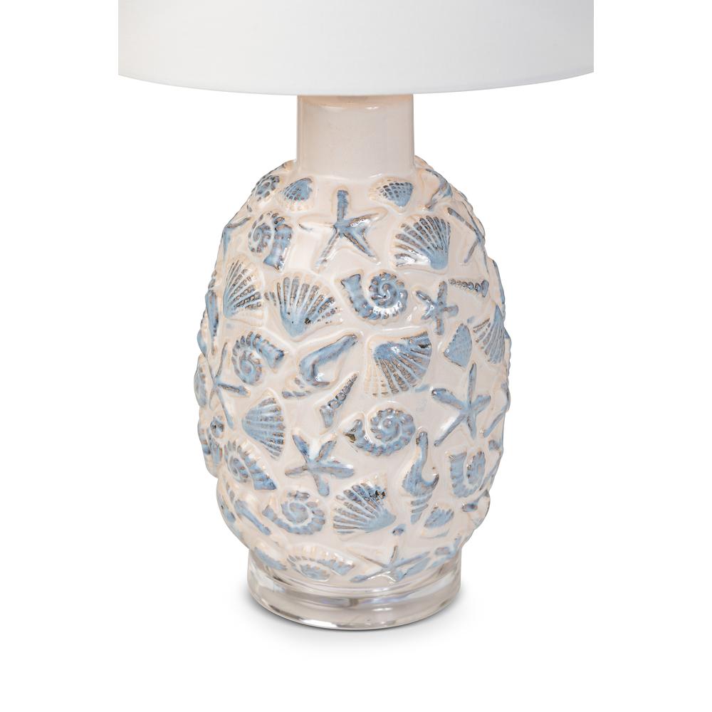 Jenny 26" Ceramic / Crystal Table Lamp, White and Blue, (Set of 2). Picture 4