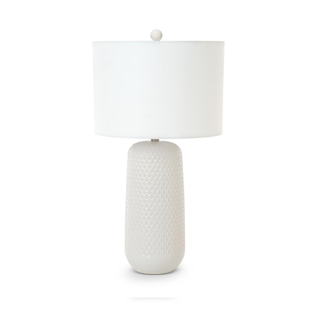 Marlin 30" White Ceramic Table Lamp, (Set of 2). Picture 1