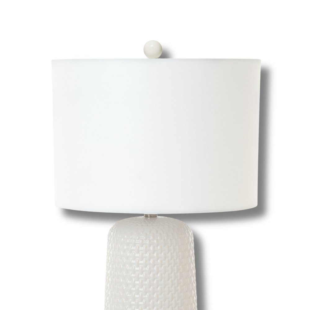 Marlin 30" White Ceramic Table Lamp, (Set of 2). Picture 3