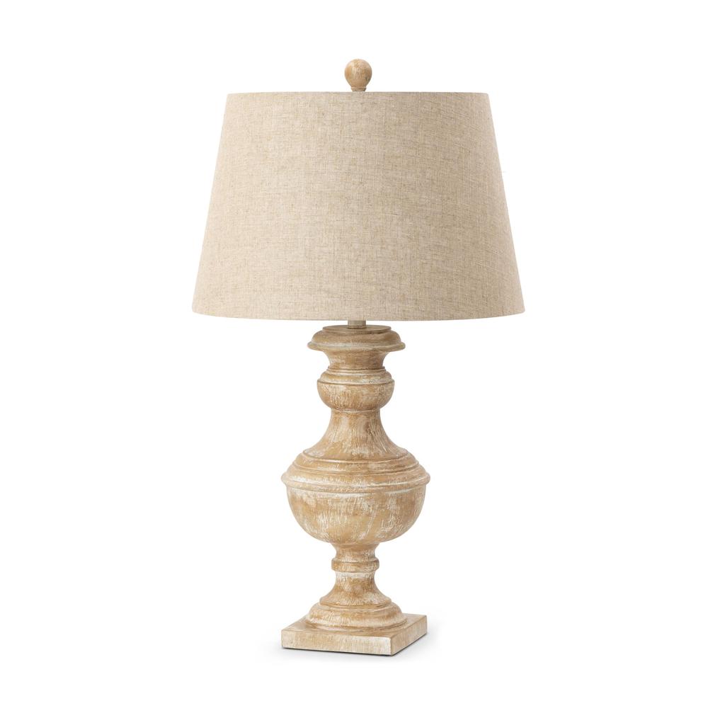 Waverly 32” Beige Farmhouse Polyresin Table Lamp, (Set of 2). Picture 1