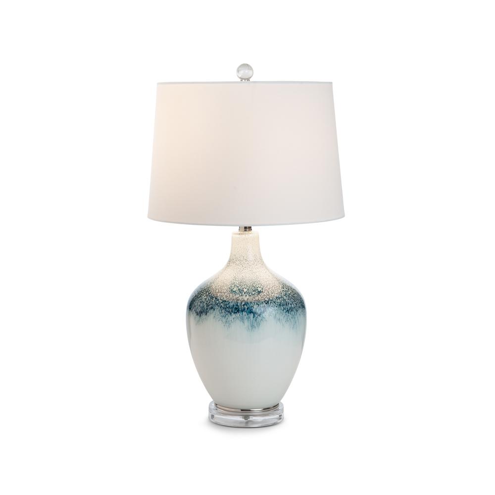 Coast 28.5" Blue and White Glass Table Lamp, (Set of 2). Picture 2