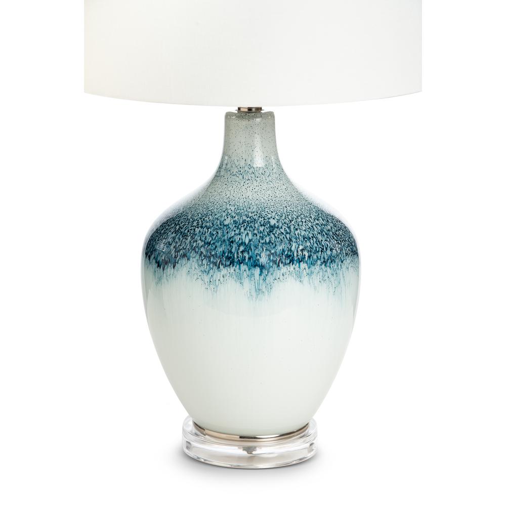 Coast 28.5" Blue and White Glass Table Lamp, (Set of 2). Picture 1