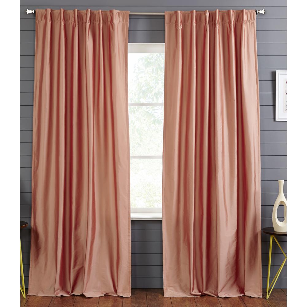 Faux Silk Dupioni Curtain Panel Panel. Picture 2