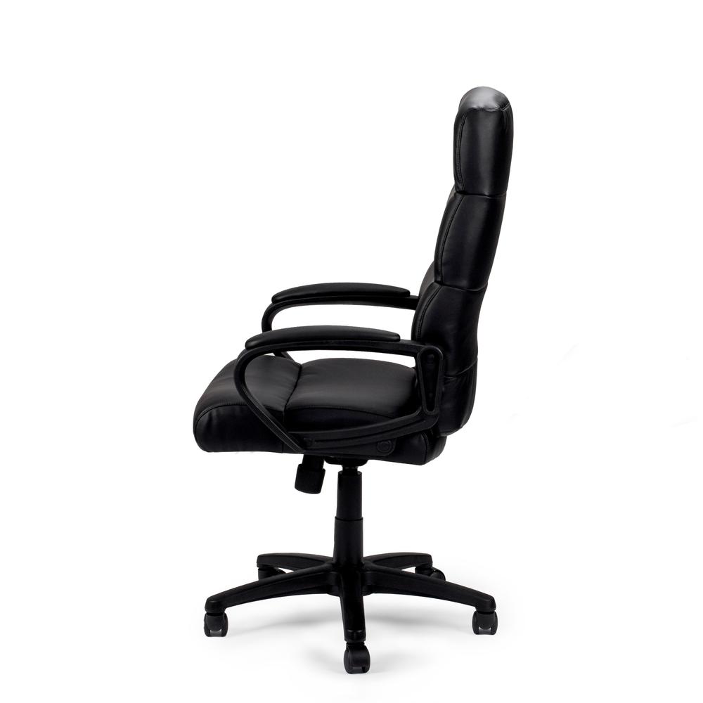 Furniture Modern Faux Leather Office Chair in Black Color. Picture 4