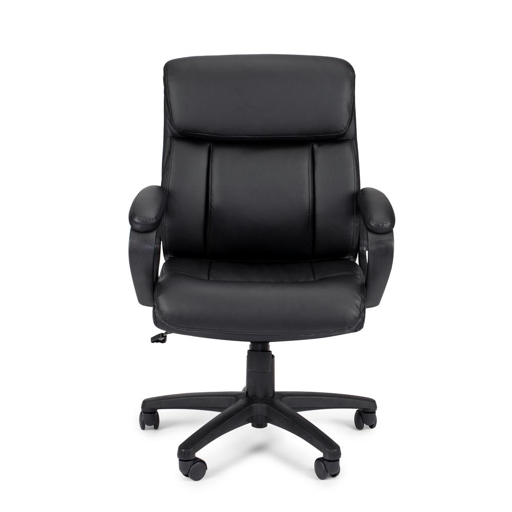 Furniture Modern Faux Leather Office Chair in Black Color. Picture 2