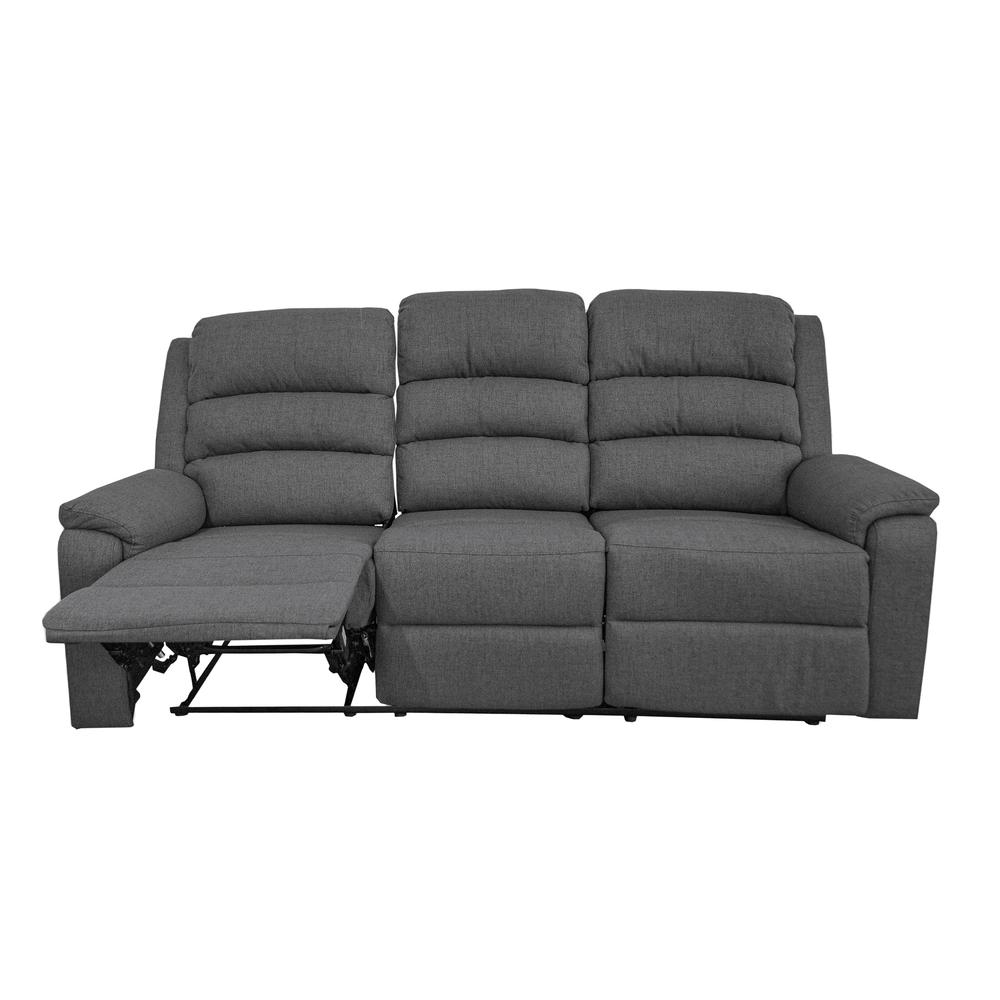 Manual Sofa Recliner in Dark Gray. Picture 4