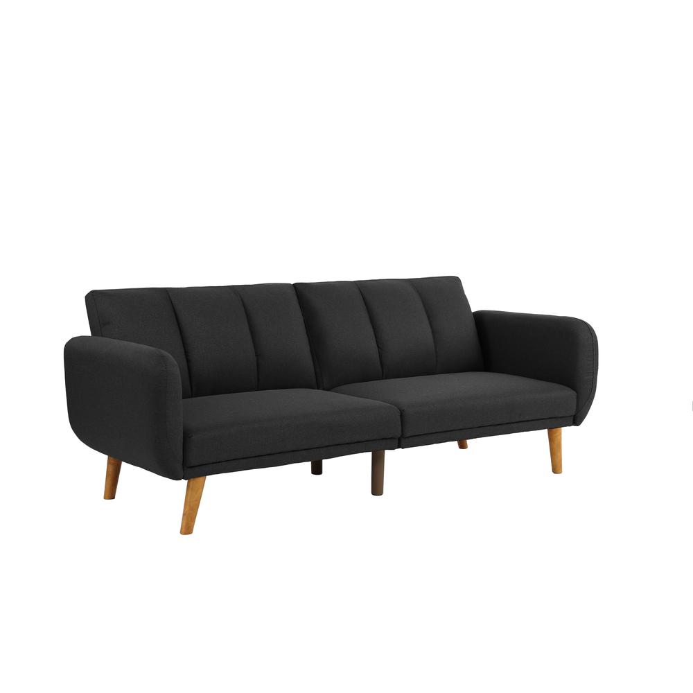 Upholstered Adjustable Sofa in Black. Picture 3