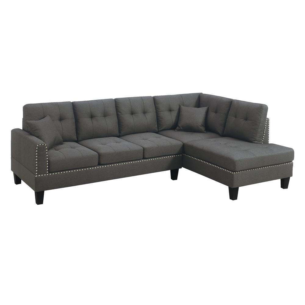 2-piece Sectional Set in Dark Coffee. Picture 2