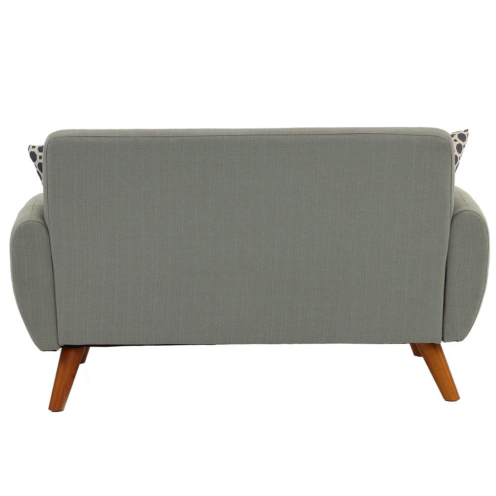 Poundex 2 Piece Sofa and Loveseat Set in Gray Fabric, Sofa 80" W x 33" D x 33" H, Loveseat 58" W x 33" D x 33" H, Package Weight 76. Picture 2
