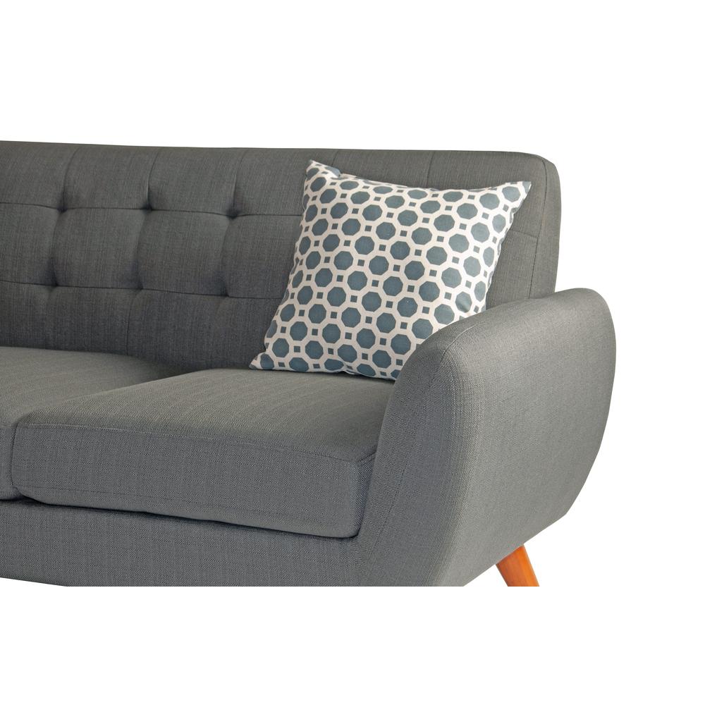 Poundex 2 Piece Fabric Sectional Set in Gray Color, 111" W x 85" D x 33" H, Package Weight 116. Picture 2