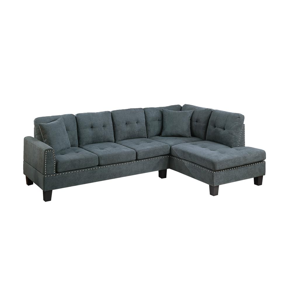 2-piece Sectional Set in Ash Black. Picture 2