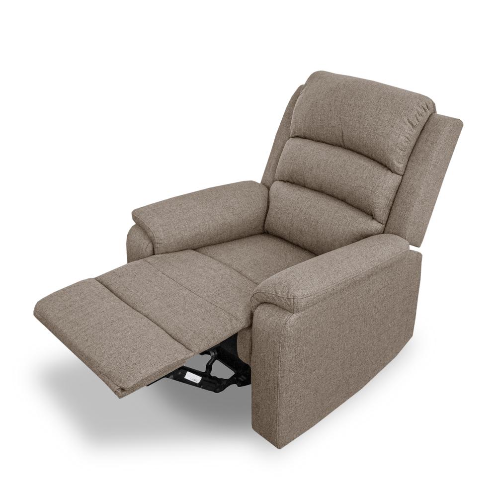 Manual Recliner in Light Brown. Picture 3
