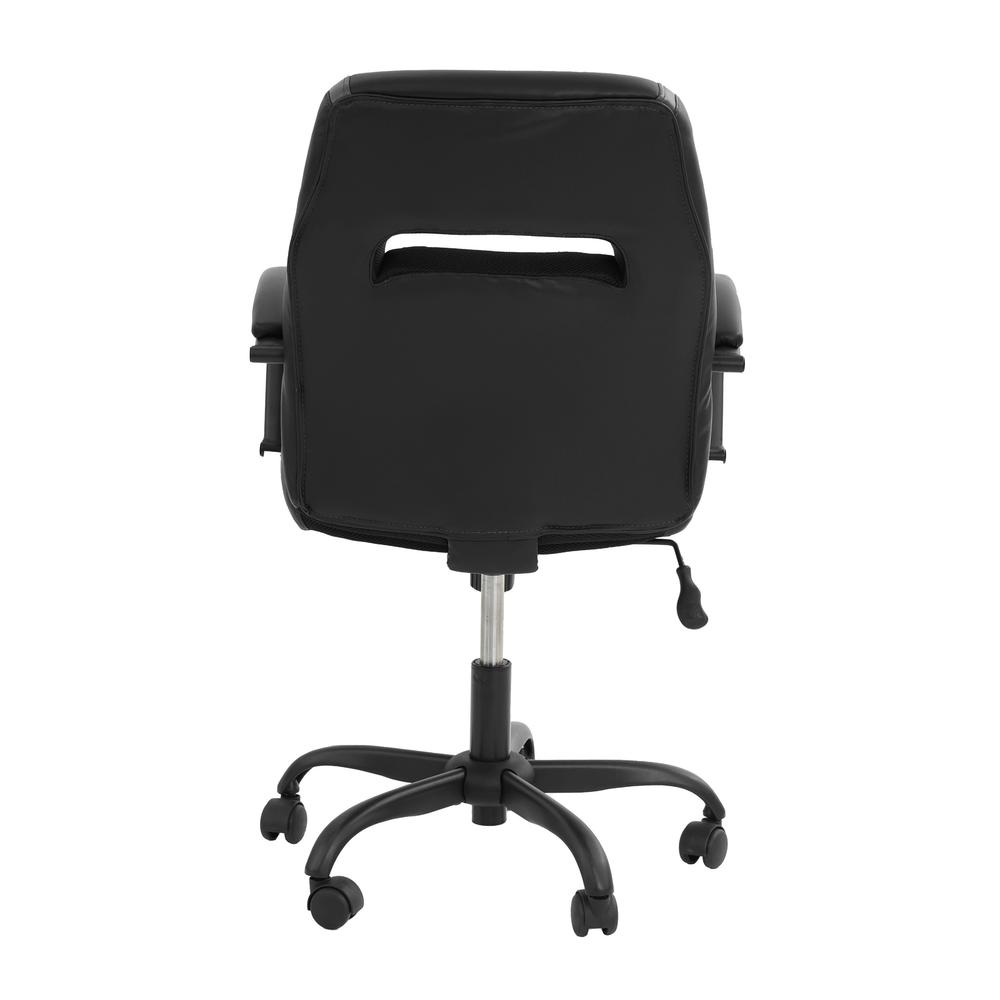 Furniture Faux Leather Office Chair in Black and Grey. Picture 4
