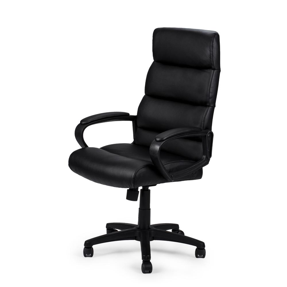 Furniture Modern Faux Leather Office Chair in Black Color. Picture 3