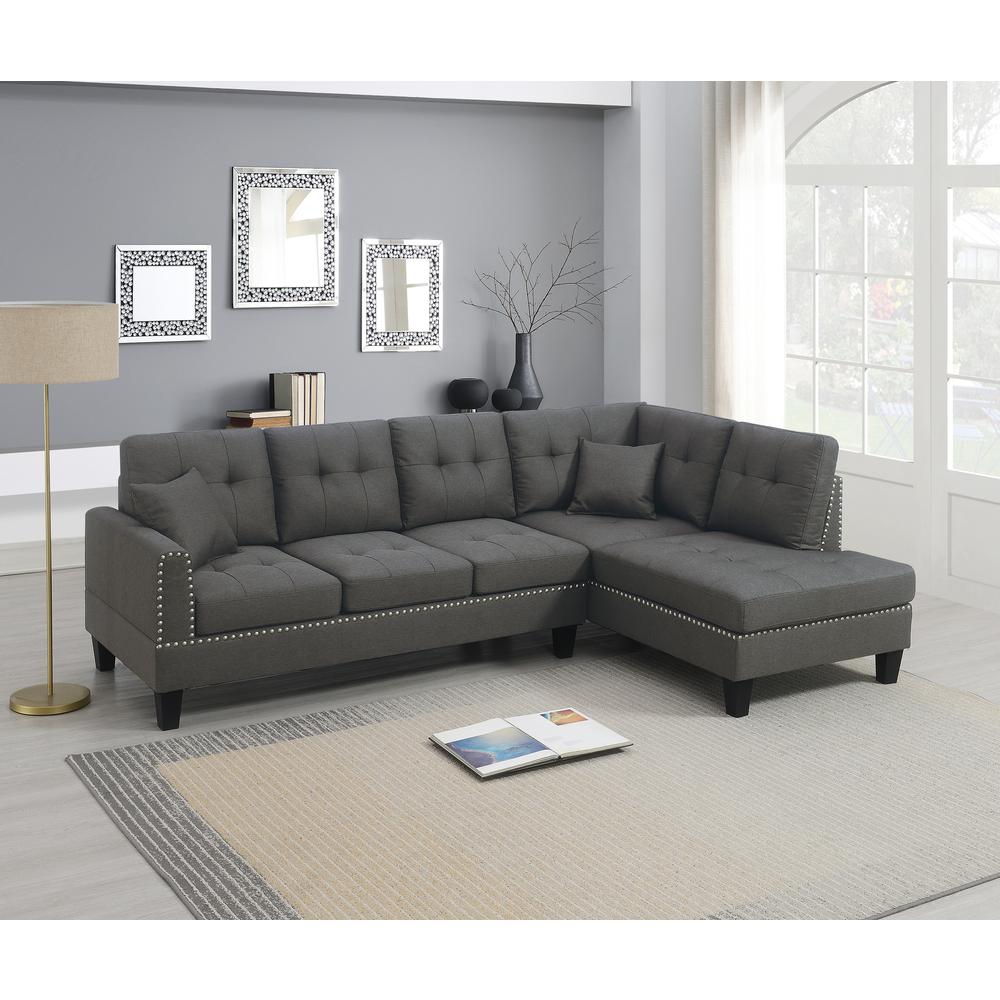 2-piece Sectional Set in Dark Coffee. Picture 1