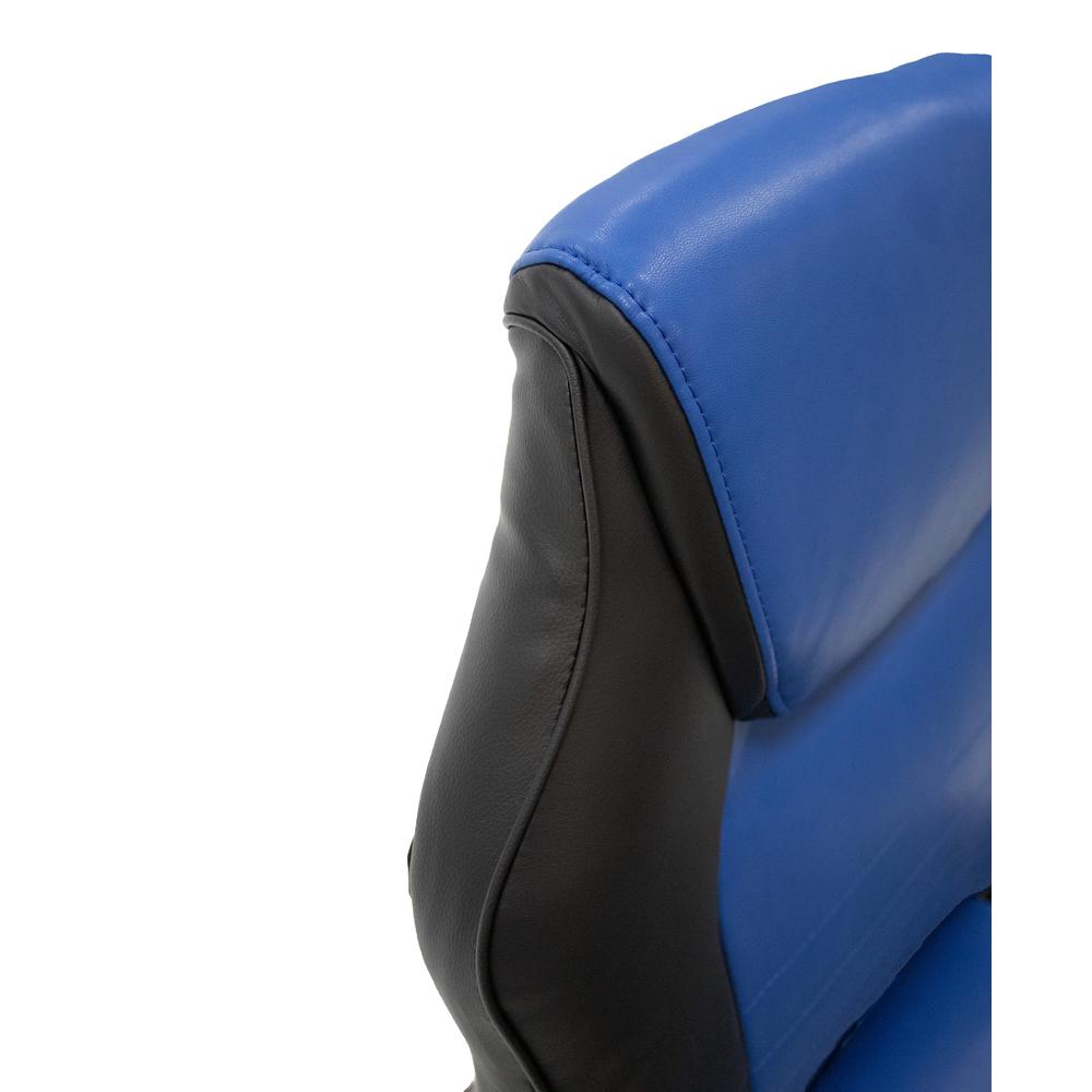 Furniture Faux Leather Office Chair  in  Black and Blue. Picture 3