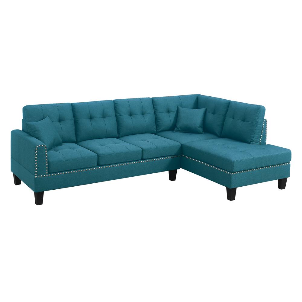 2-piece Sectional Set in Azure. Picture 1
