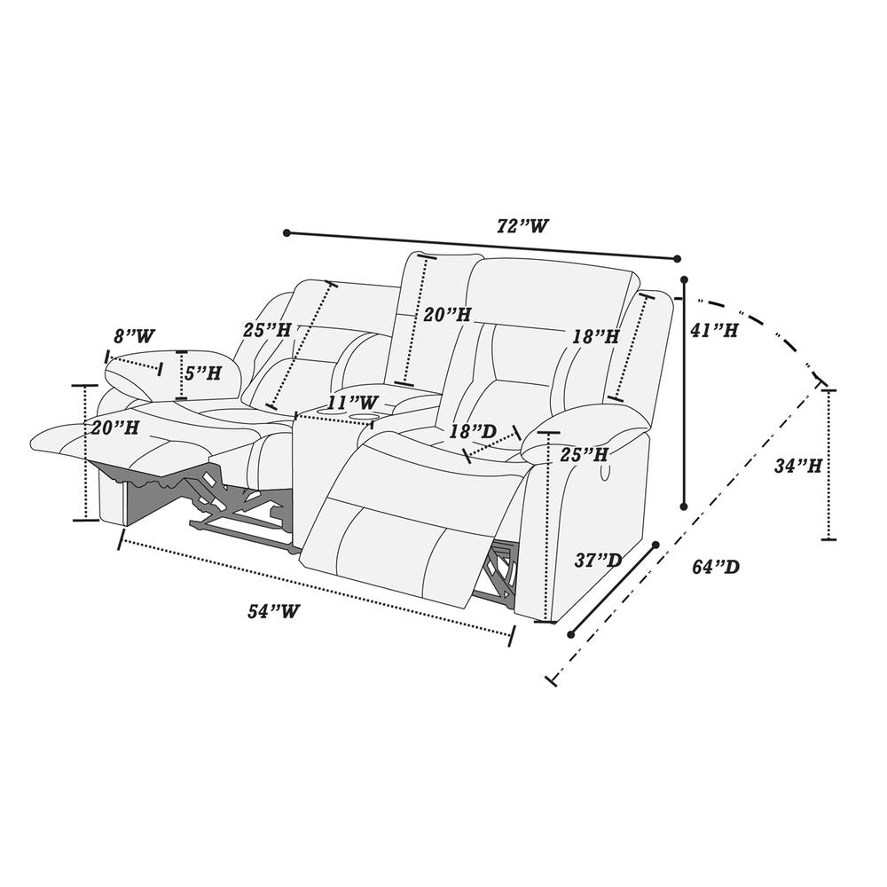 Motion Loveseat-Chocolate. Picture 4