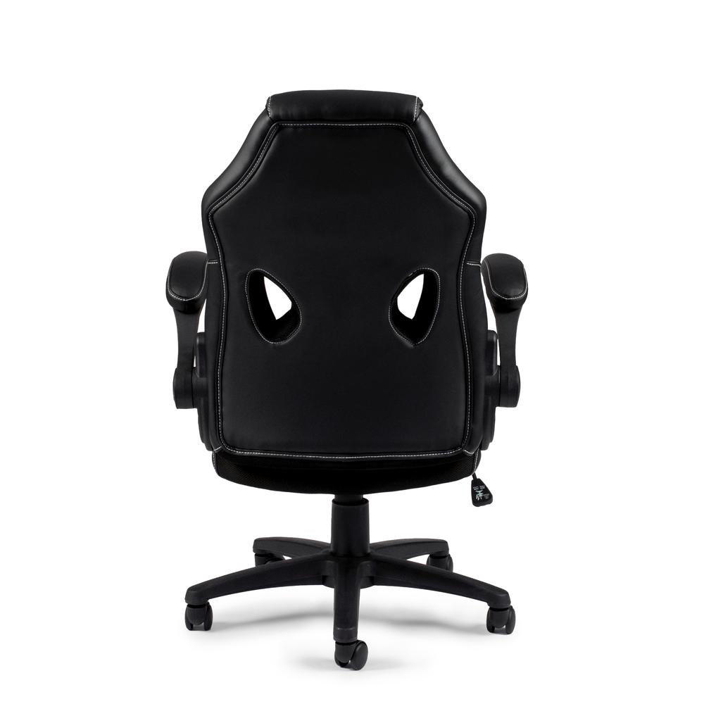 Furniture Faux Leather Office Chair in Black and White. Picture 4