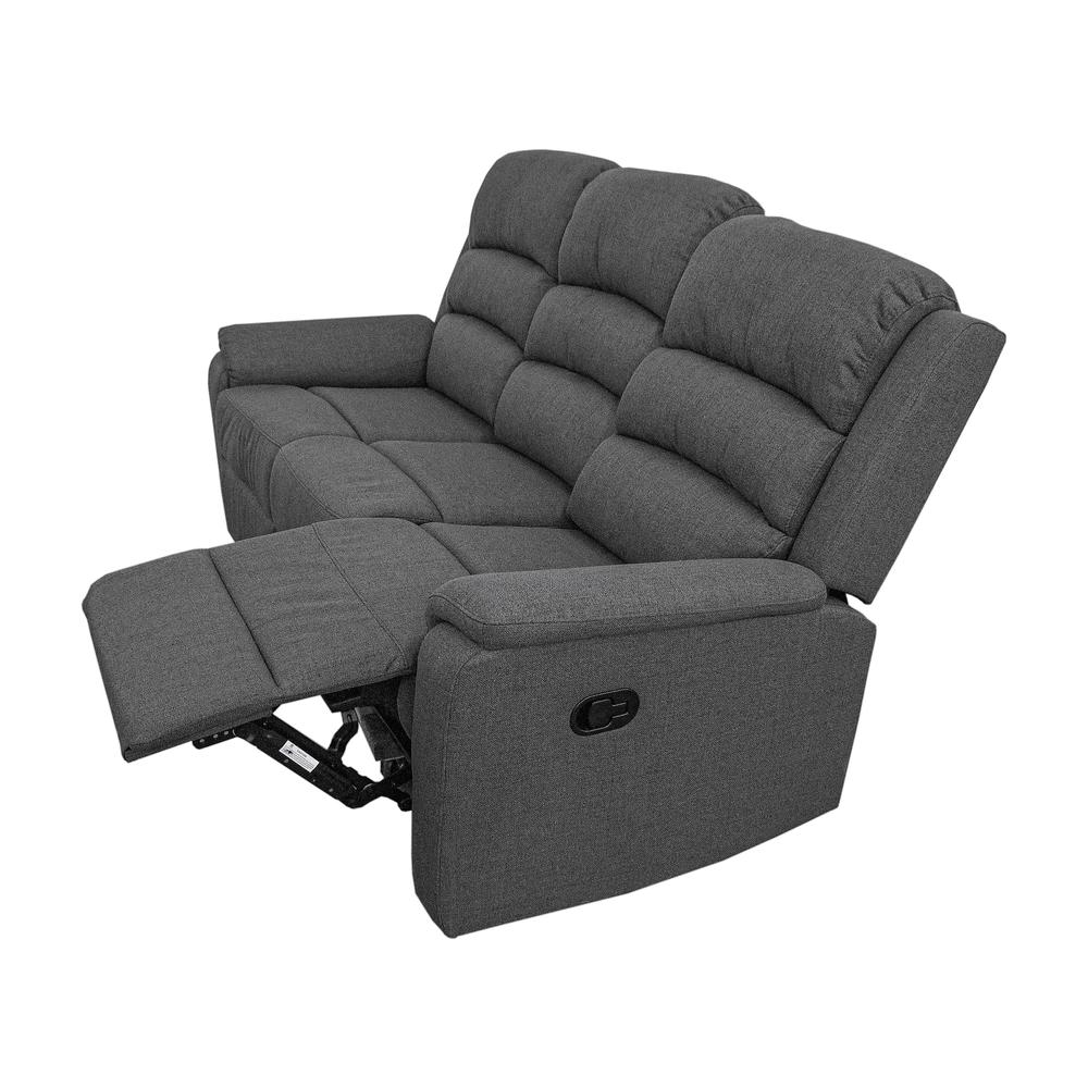Manual Sofa Recliner in Dark Gray. Picture 3