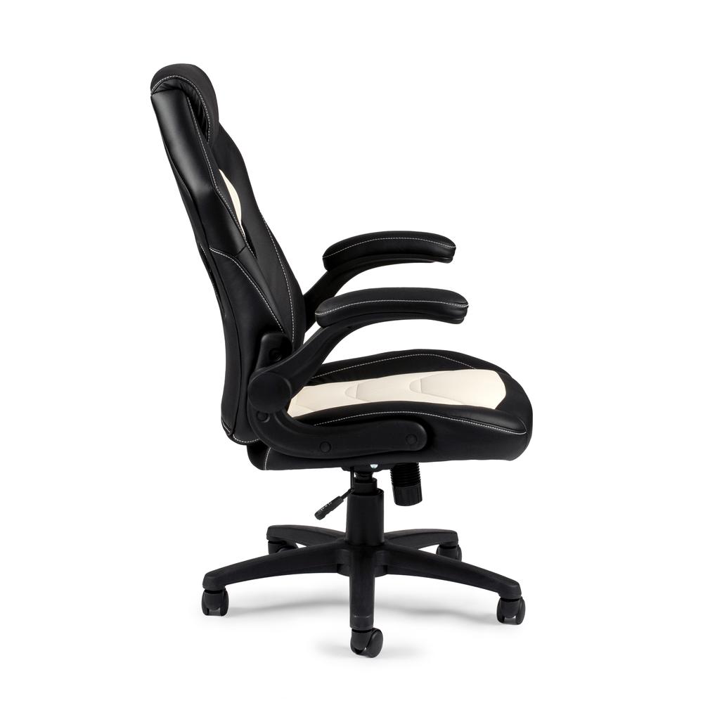 Furniture Faux Leather Office Chair in Black and White. Picture 3