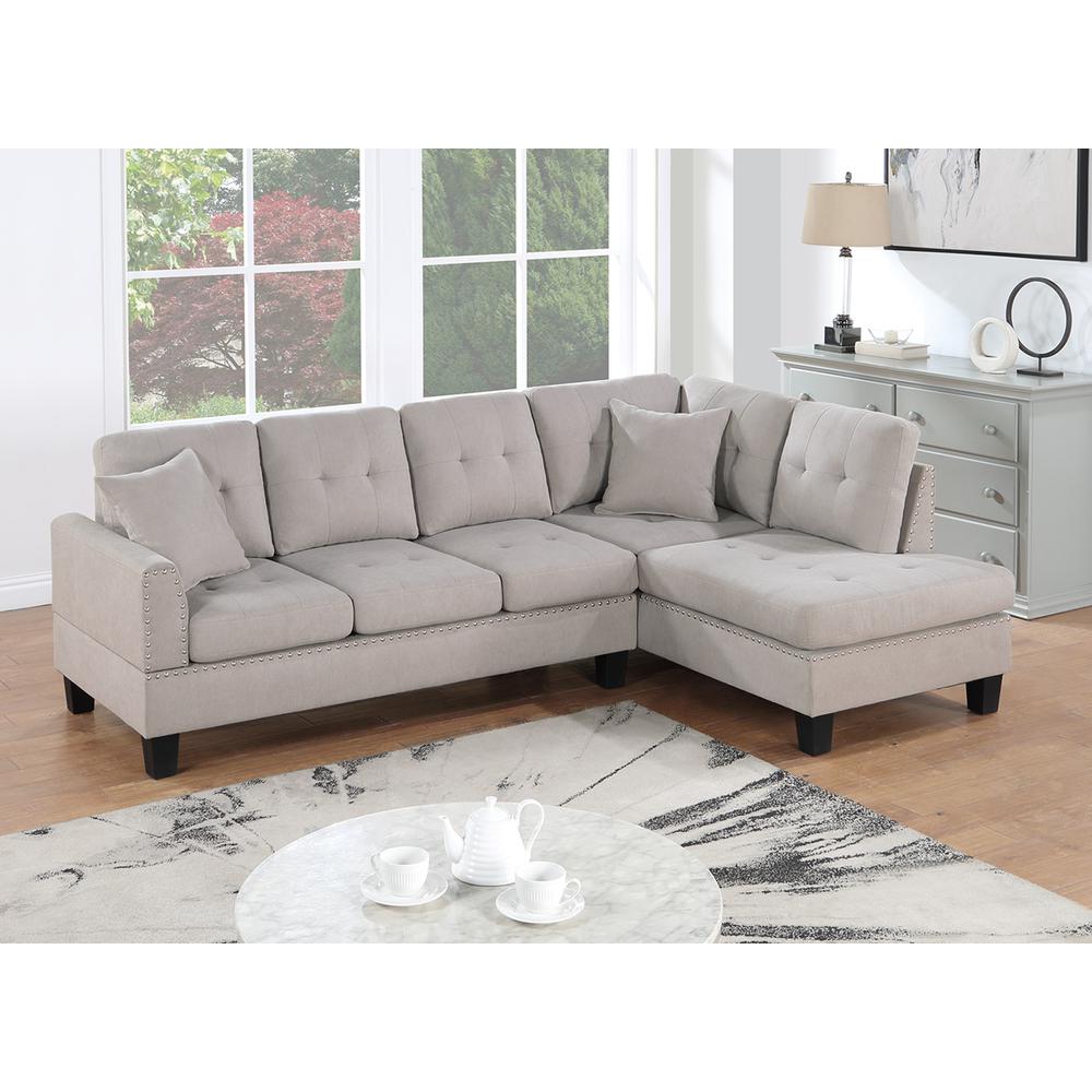 2-piece Sectional Set in Mushroom. Picture 1